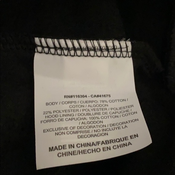 Converse Repeated Chevron Star Black Hoodie Men’s - Picture 8 of 8